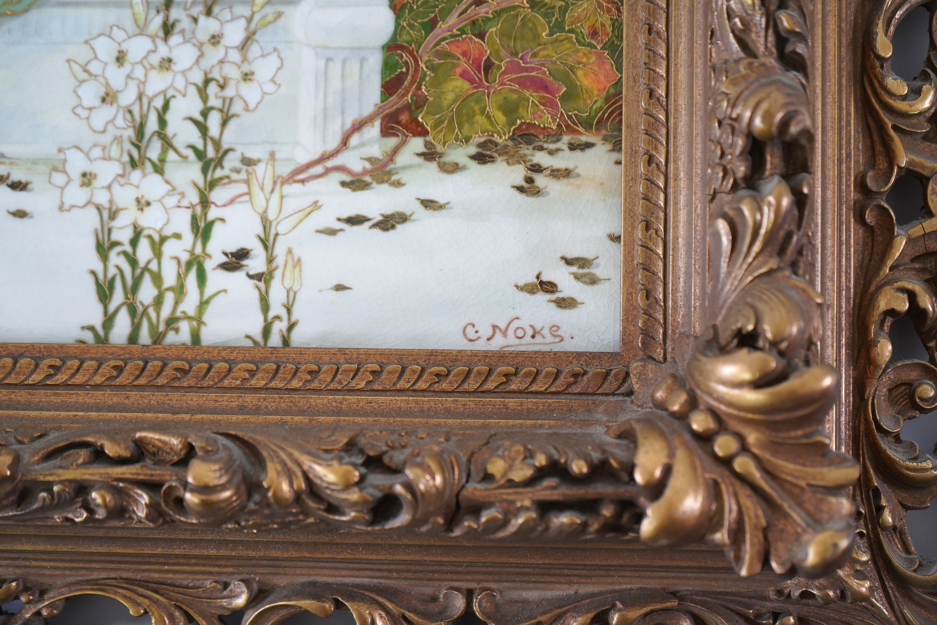 Charles Noke (1858-1941) and William G. Hodkinson (1880-1920) for Royal Doulton: An impressive Pre-Raphaelite style plaque